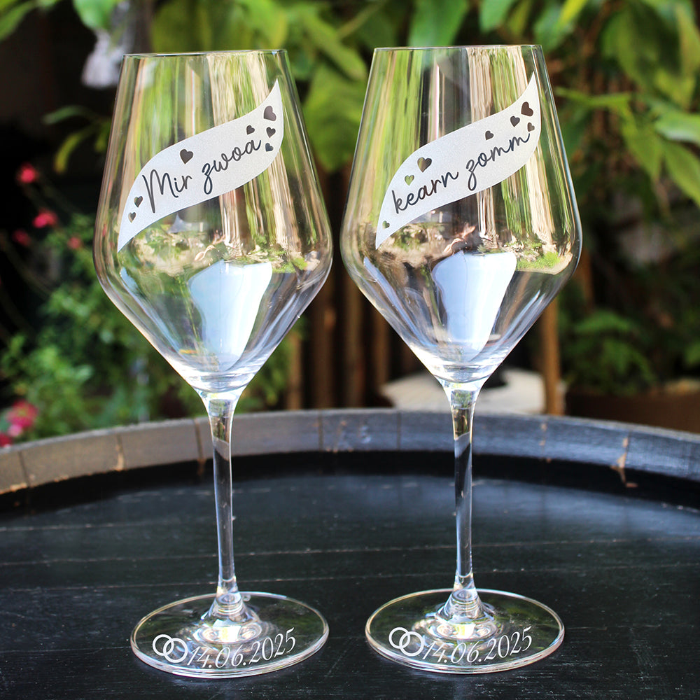 Weingläser Hochzeit – Glasidee