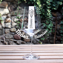 Laden Sie das Bild in den Galerie-Viewer, Weinglas Geburtsblume