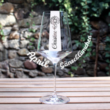 Laden Sie das Bild in den Galerie-Viewer, Weinglas Geburtsblume