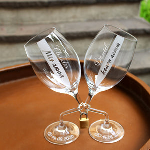 Weingläser zur Hochzeit – Glasidee